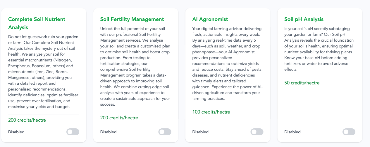 Choosing farm services